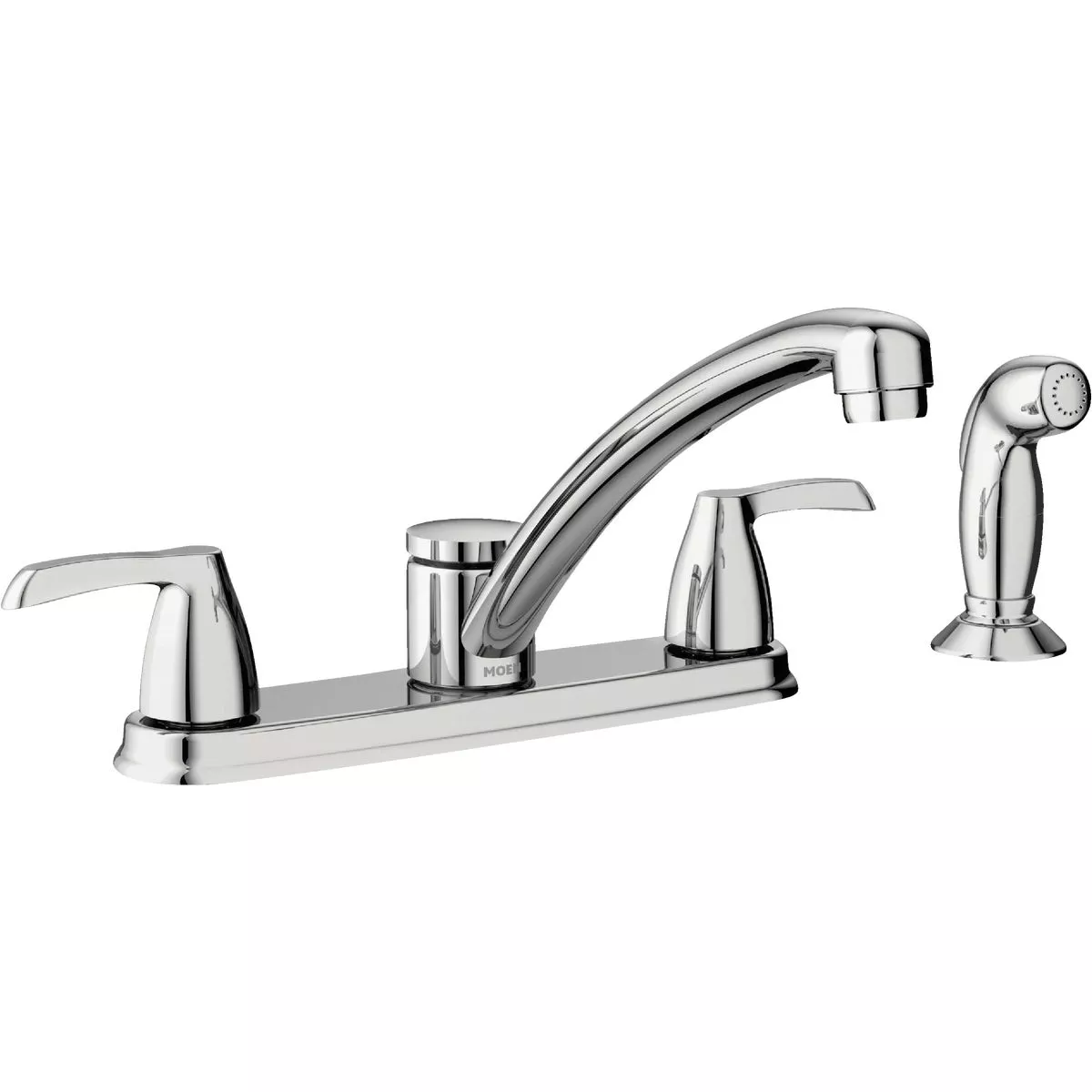 Moen Adler 2-Handle Lever Or Knob Kitchen Faucet with Side Spray, Chrome - photo 4