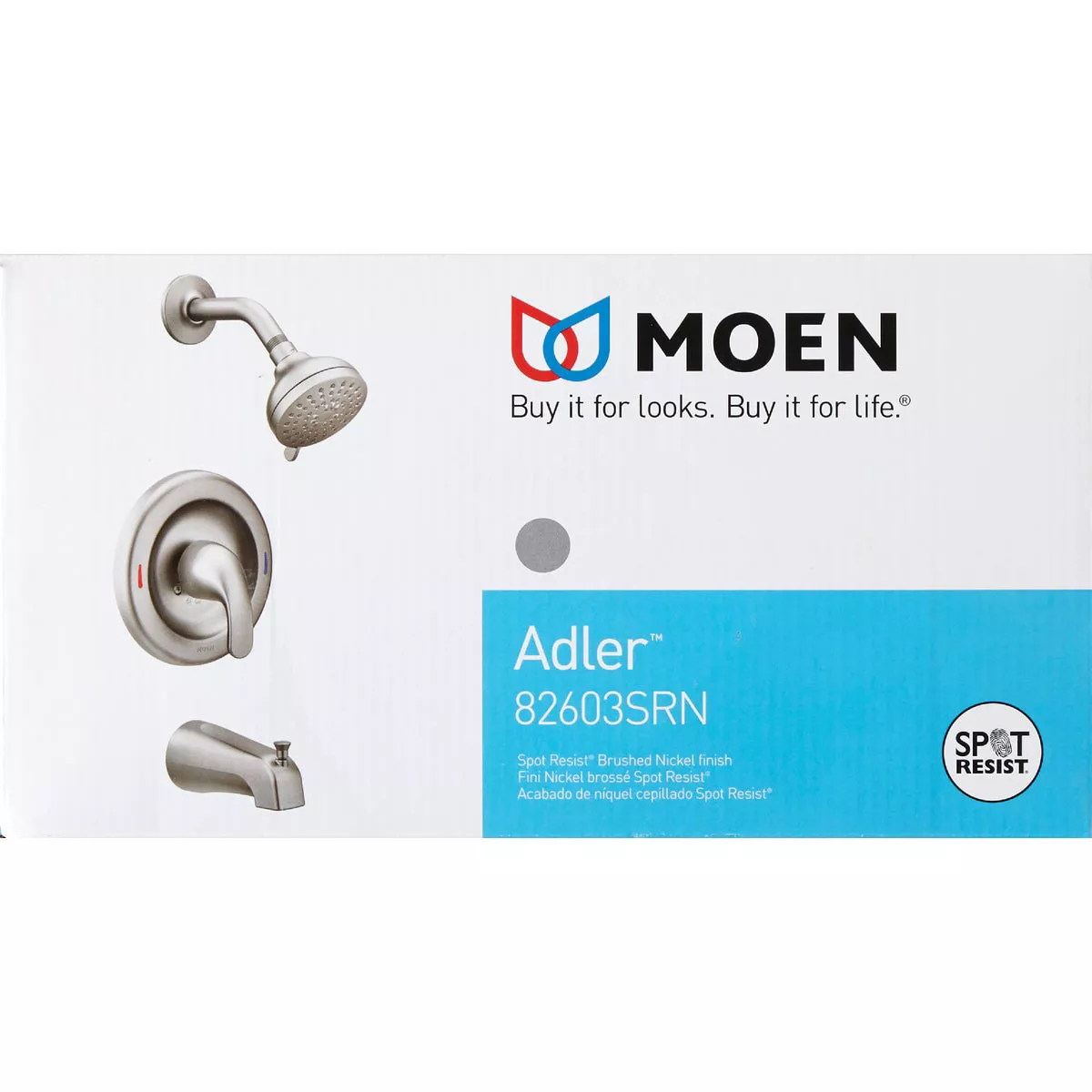 Moen Adler Brushed Nickel Single-Handle Lever Posi-Temp Tub and Shower Faucet - photo 2