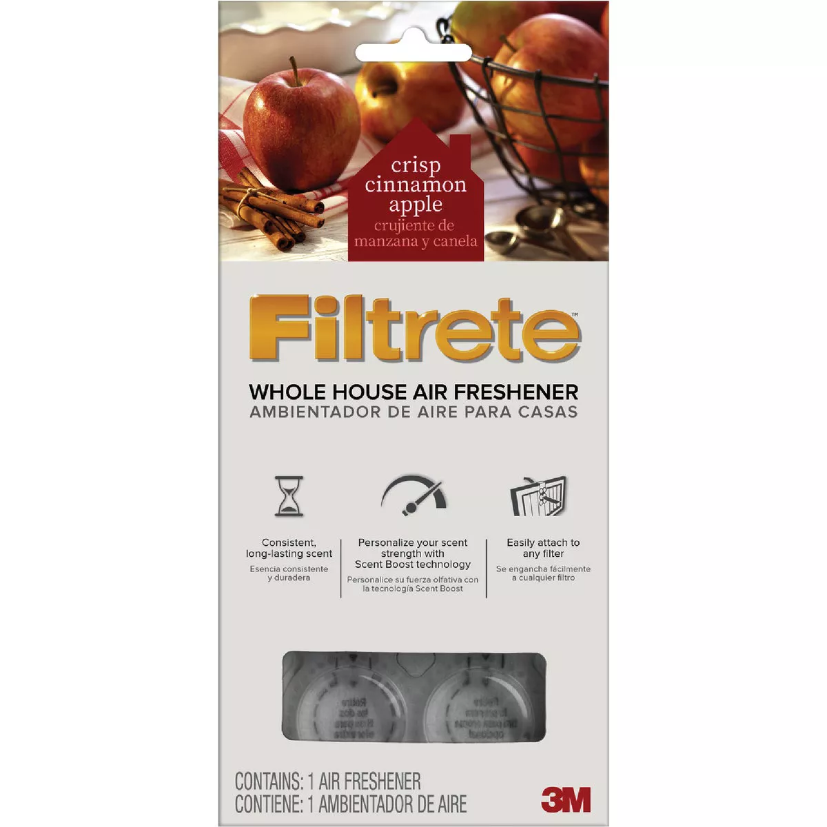 Filtrete Whole House Furnace Air Freshener, Crisp Cinnamon Apple