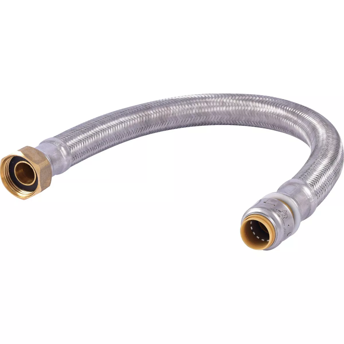 SharkBite 1/2 In. X 3/4 In. FIP X 18 In. L Braided Flexible Water Heater Connector