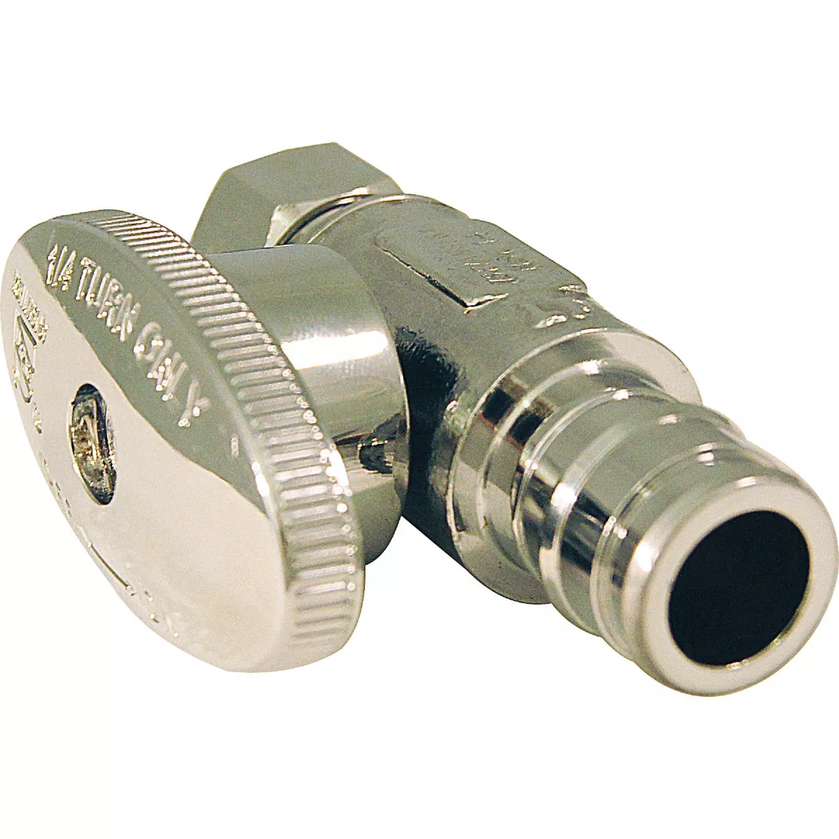 Apollo Retail 1/2 In. Barb x 3/8 In. Compression Chrome-Plated Brass Straight PEX-A Stop Valve - photo 2