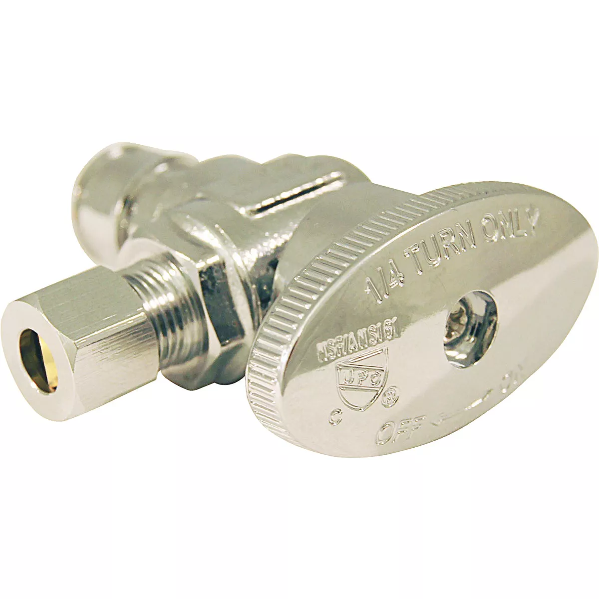 Apollo Retail 1/2 In. Barb x 1/4 In. Compression Chrome-Plated Brass Angle PEX-A Stop Valve - photo 3
