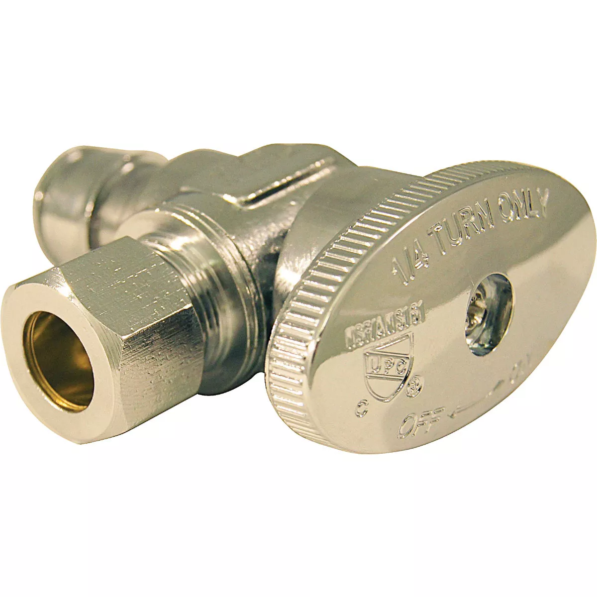 Apollo Retail 1/2 In. Barb x 3/8 In. Compression Chrome-Plated Brass Angle PEX-A Stop Valve - photo 3