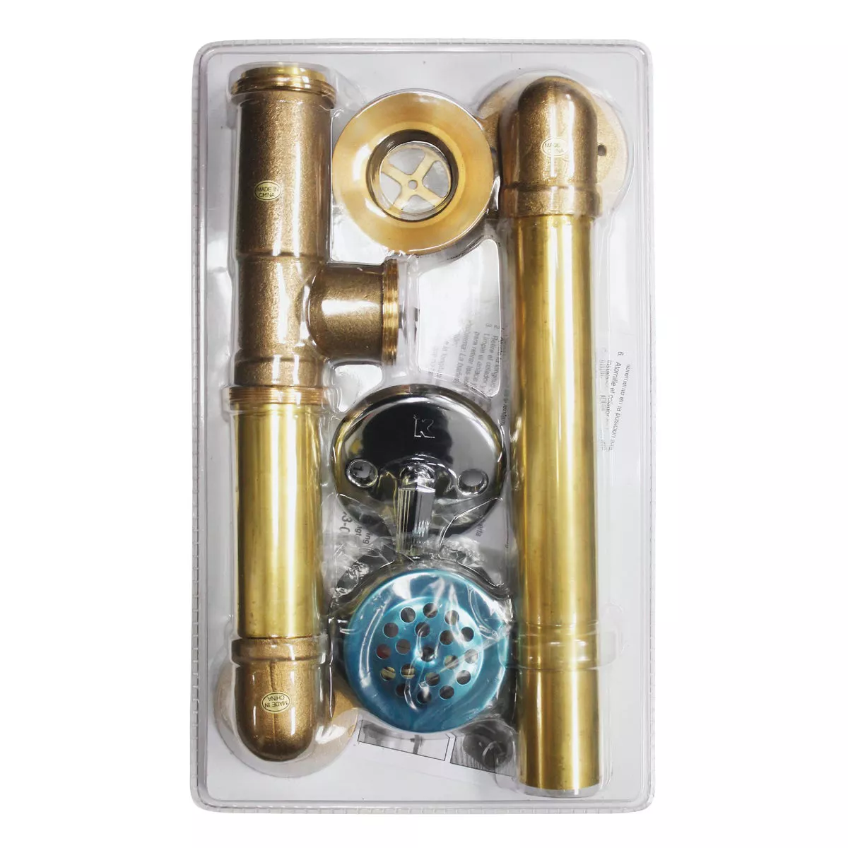 Keeney Rough Brass Trip Lever Bath Drain with Polished Chrome Trim - photo 2