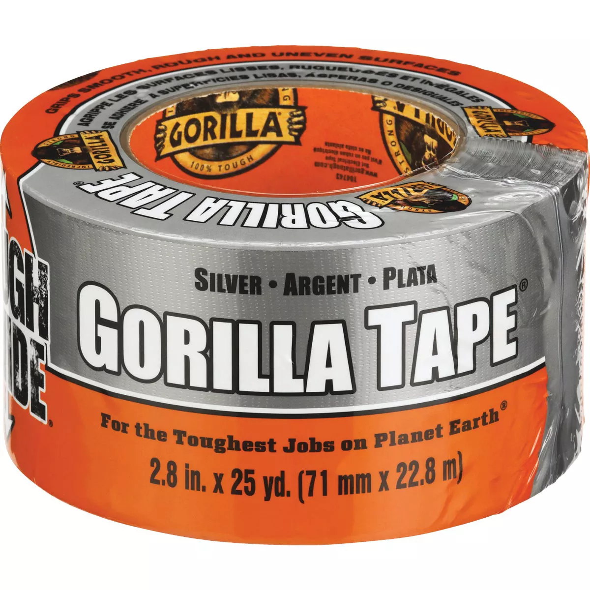 Gorilla 2.88 In. x 25 Yd. Tough & Wide Heavy-Duty Duct Tape, Silver - photo 2