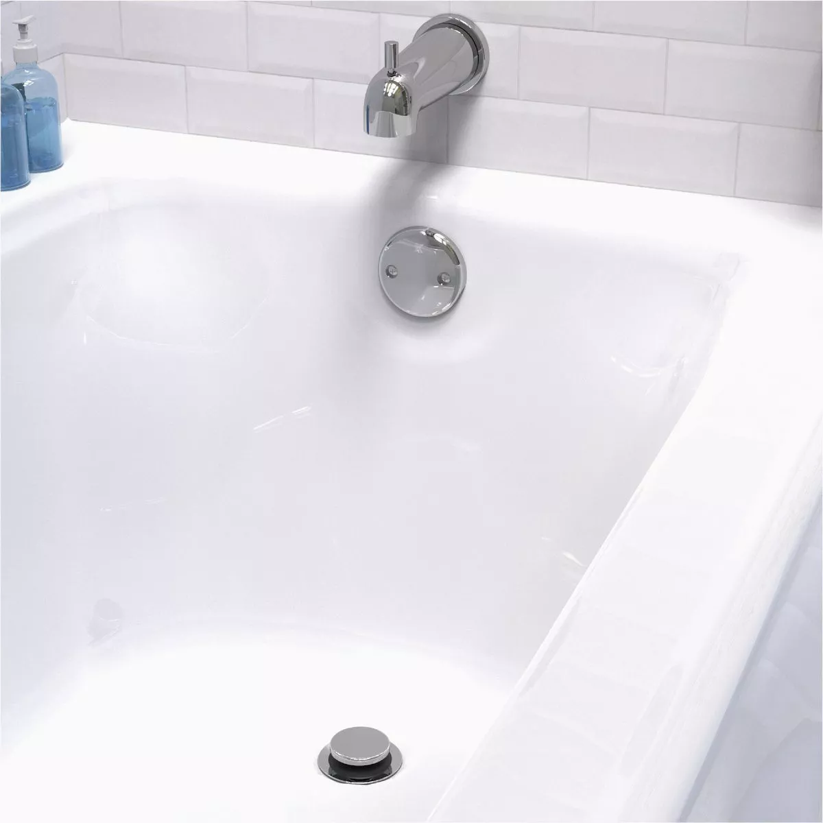 Keeney Foot Lok Stop Plastic Bath Drain with Polished Chrome Trim - photo 4