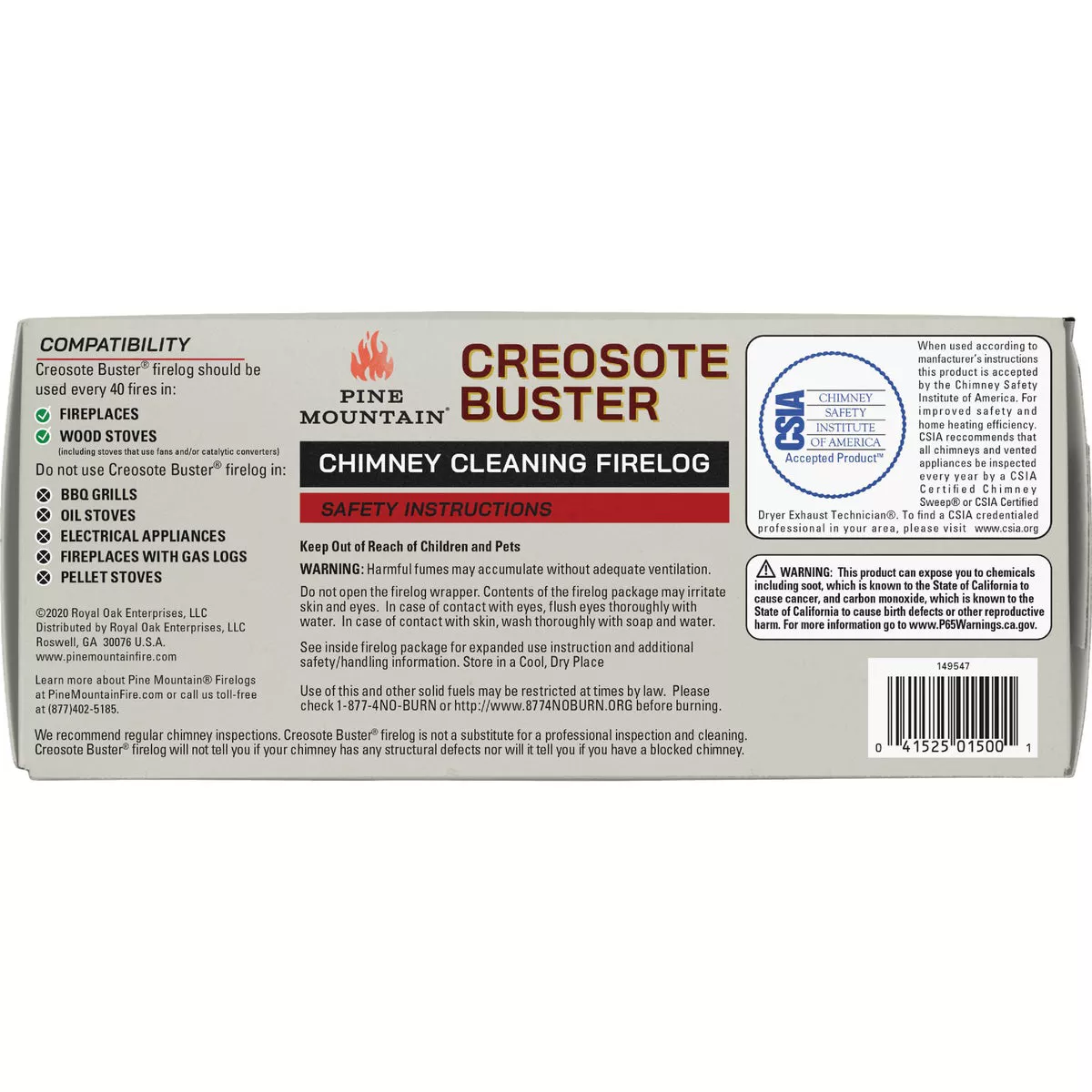 Pine Mountain 3-1/2 Lb. Log Creosote Remover - photo 3