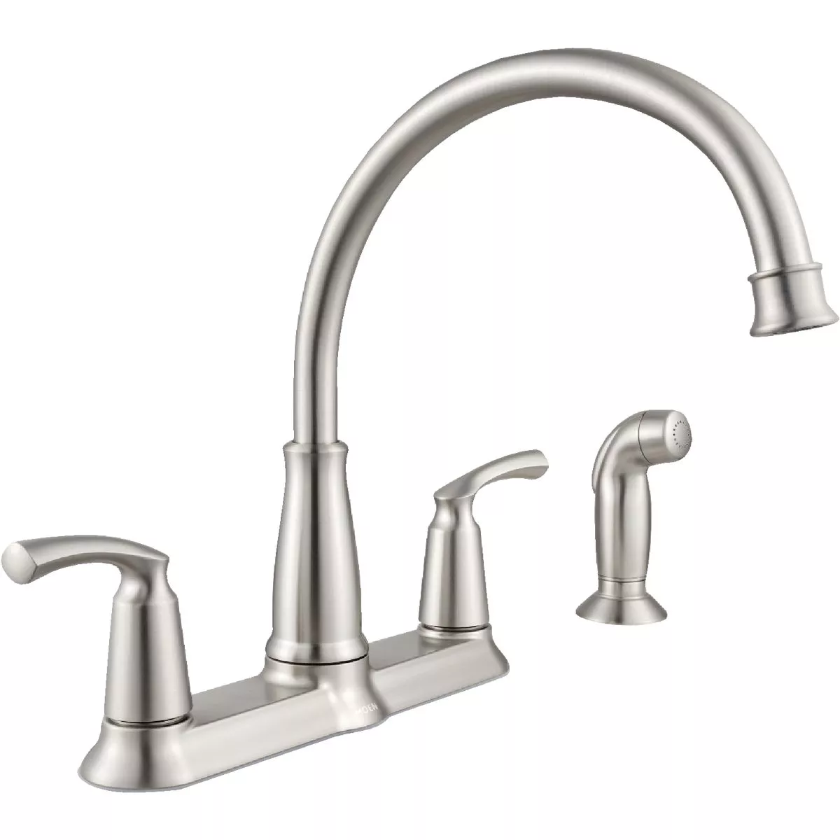 Moen Bexley 2-Handle Lever Kitchen Faucet with Side Spray, Spot Resist Stainless Steel