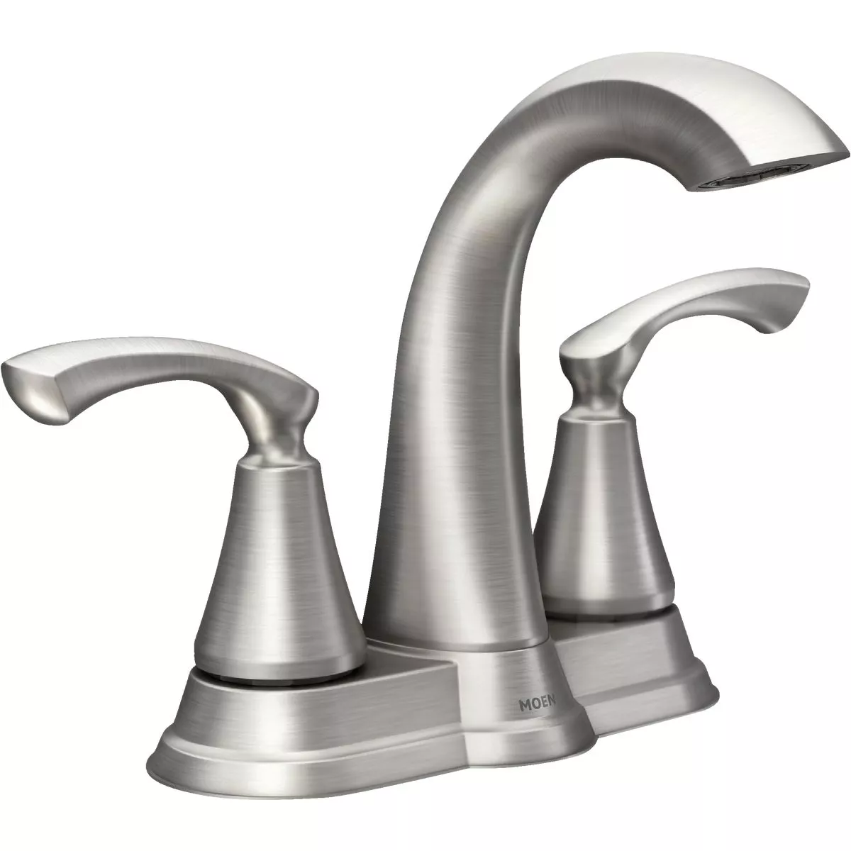 Moen Tiffin 2-Handle Lever Centerset Bathroom Faucet, Spot Resist Brushed Nickel