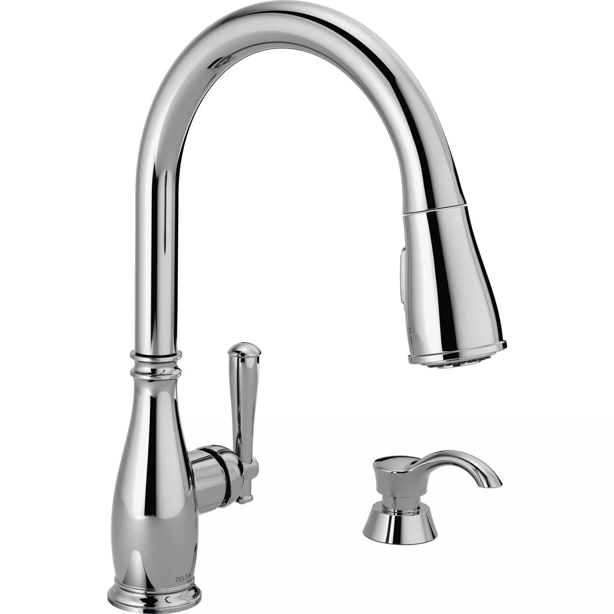 Delta Charmaine Chrome 1-Handle Pull-Down Kitchen Faucet with Soap Dispenser