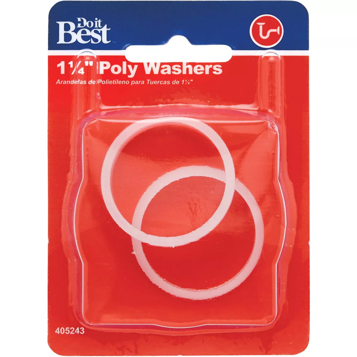 Do it Best 1-1/4 In. x 1-1/4 In. Clear Poly Slip Joint Washer (2-Pack) - photo 2