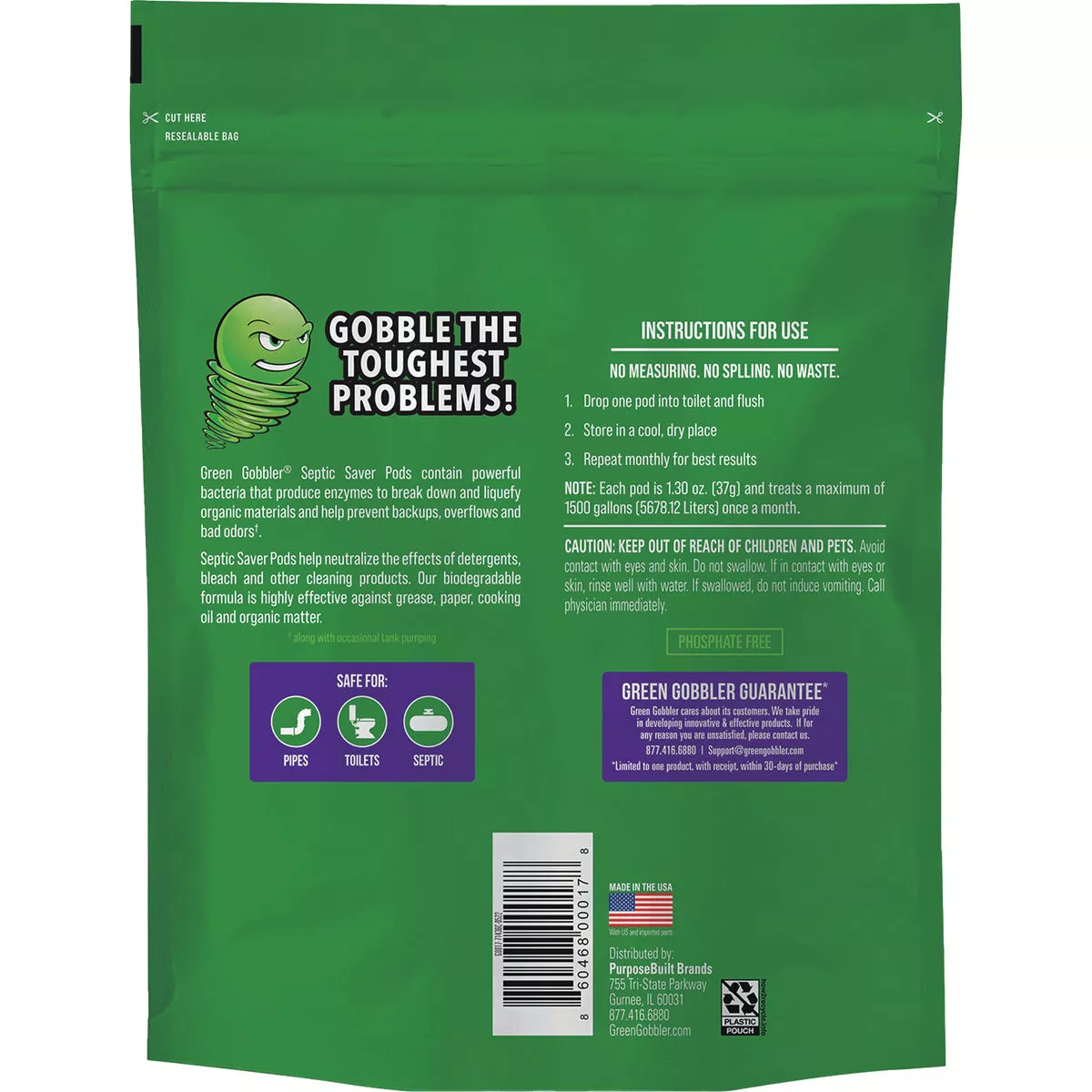 Green Gobbler Septic Saver 12.77 Oz. Septic Tank Treatment (6-Pack) - photo 2