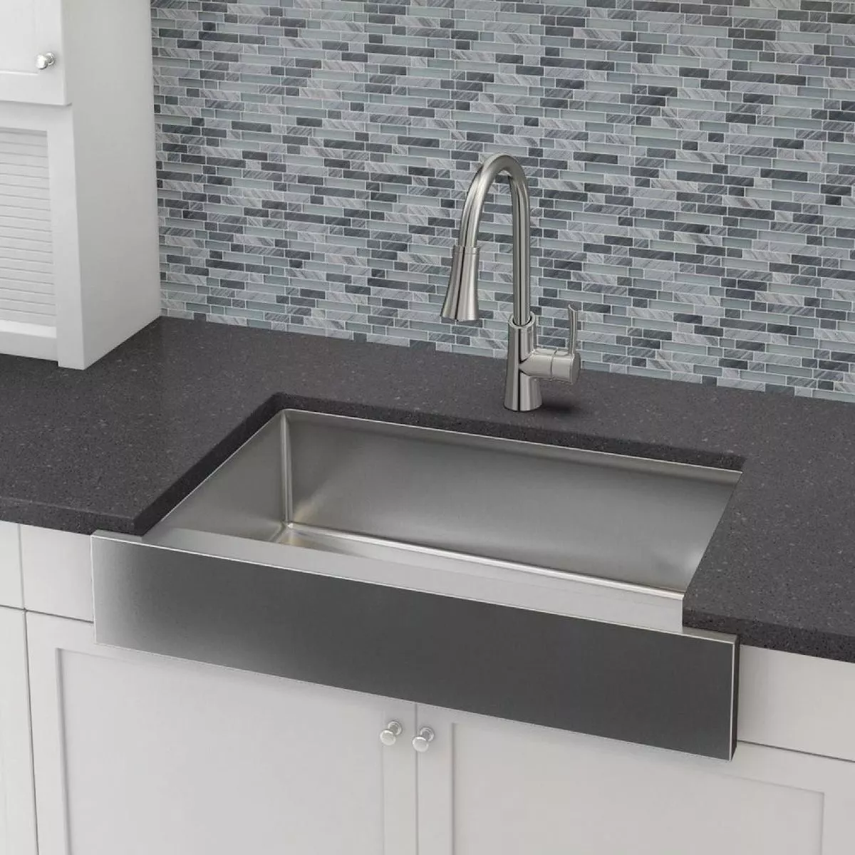 Elkay Crosstown 18 Ga. Stainless Steel 35-7/8 In. x 20-1/4 In. x 9 In. Single Bowl Undermount Farmhouse Kitchen Sink - photo 4