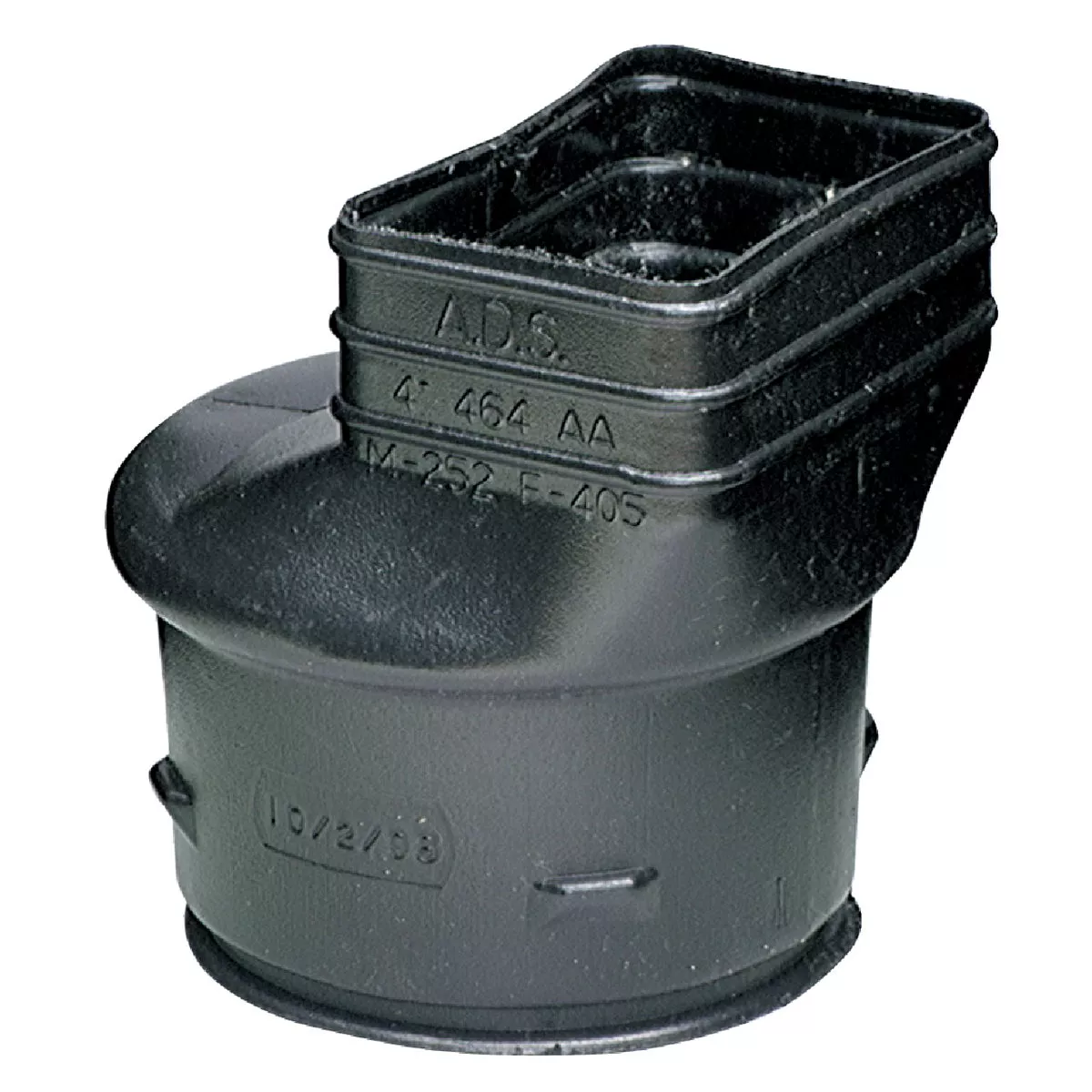 Advanced Drainage Systems 4 In. x 3.25 In. x 2.5 In. Polyethylene Corrugated to Downspout Barb x Female Adapter