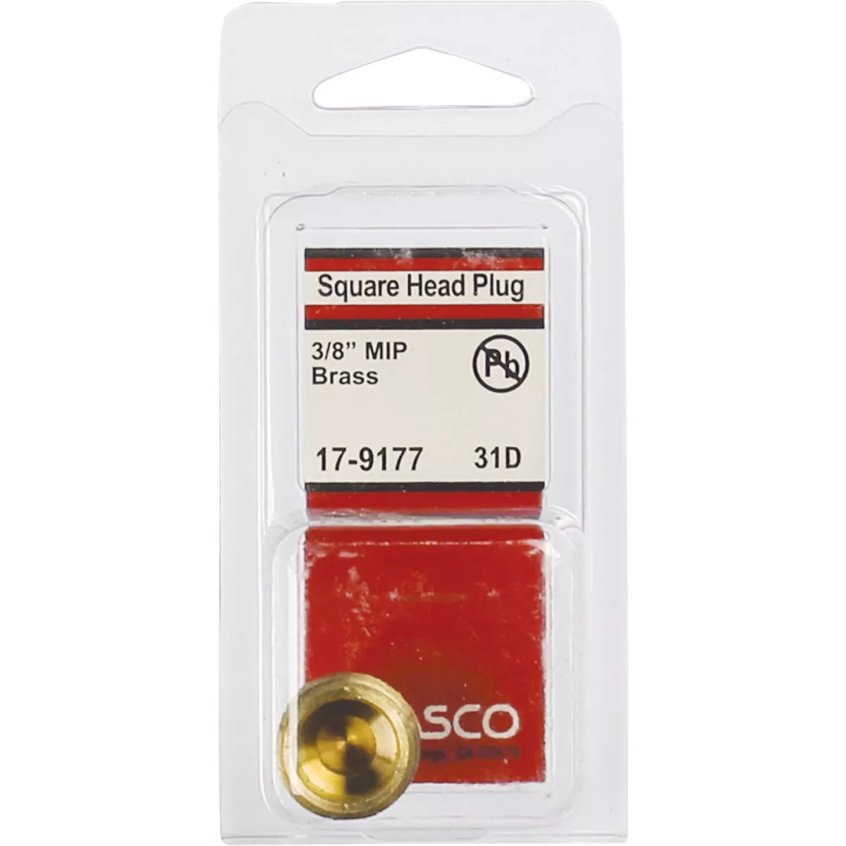 Lasco 3/8 In. MPT Brass Square Head Plug - photo 2