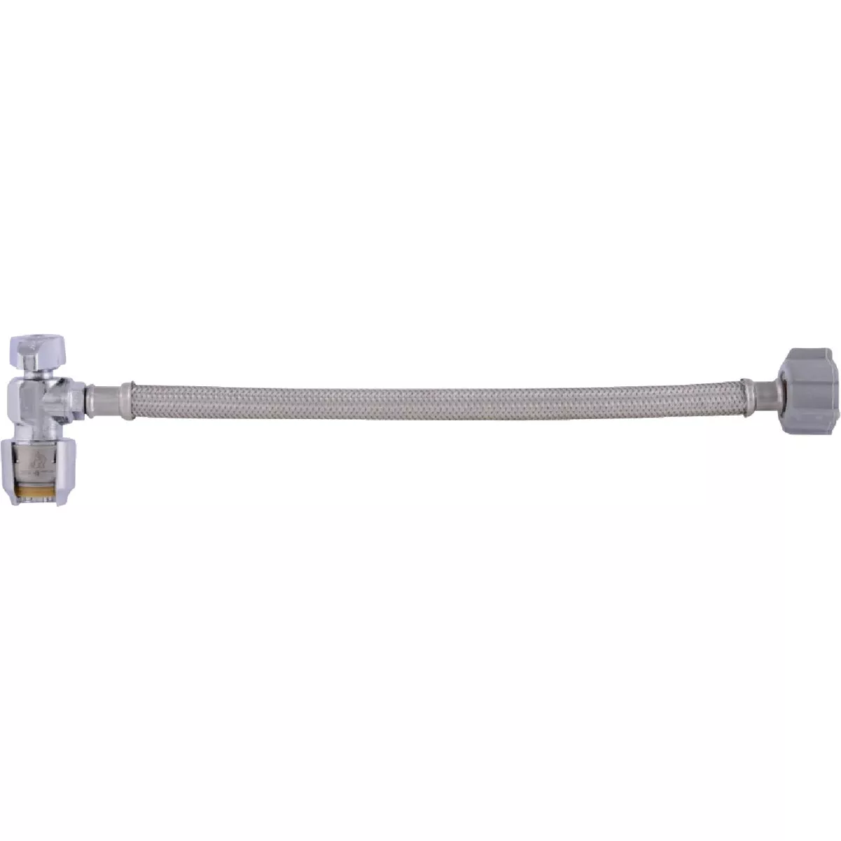 SharkBite 1/2 In. C x 7/8 In. BC x 12 In. L Braided Stainless Steel Toilet Connector - photo 2