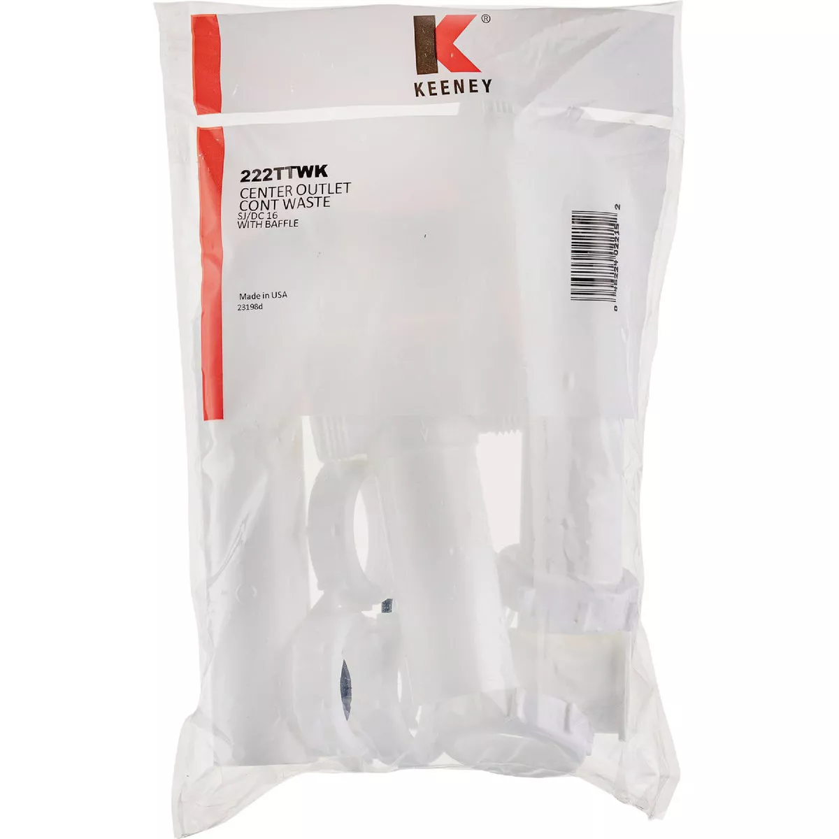 Keeney 1-1/2 In. x 16 In. White Polypropylene Center Outlet Waste - photo 2