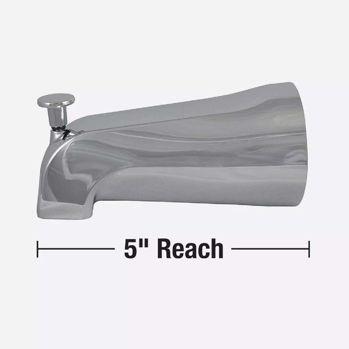 Danco 6 In. Universal Fit Chrome Bathtub Spout with Diverter - photo 5