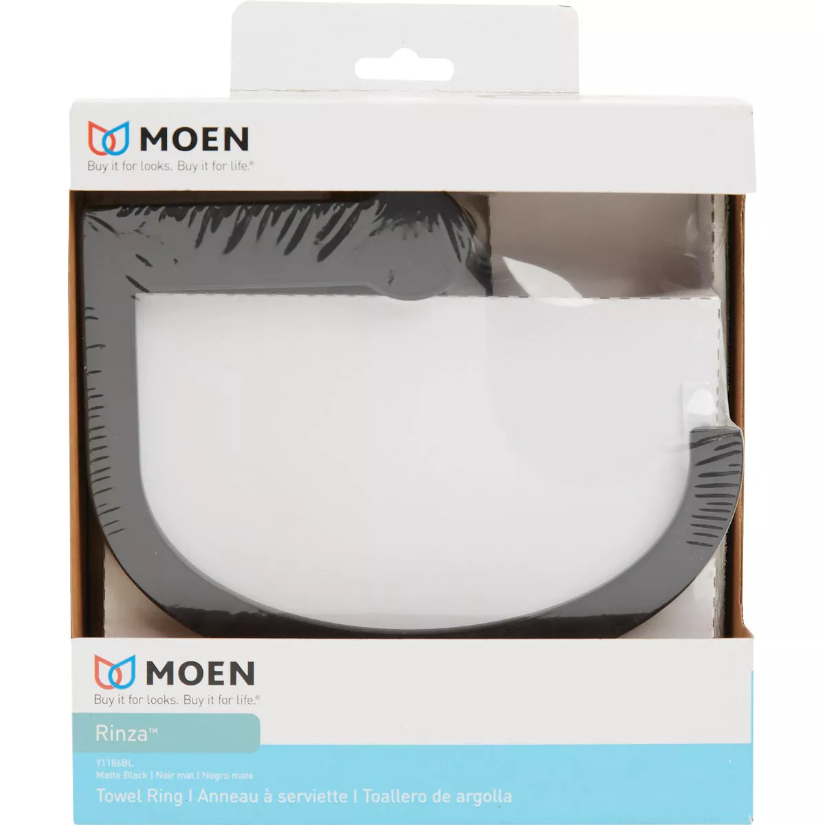 Moen Rinza Towel Ring, Matte Black - photo 3