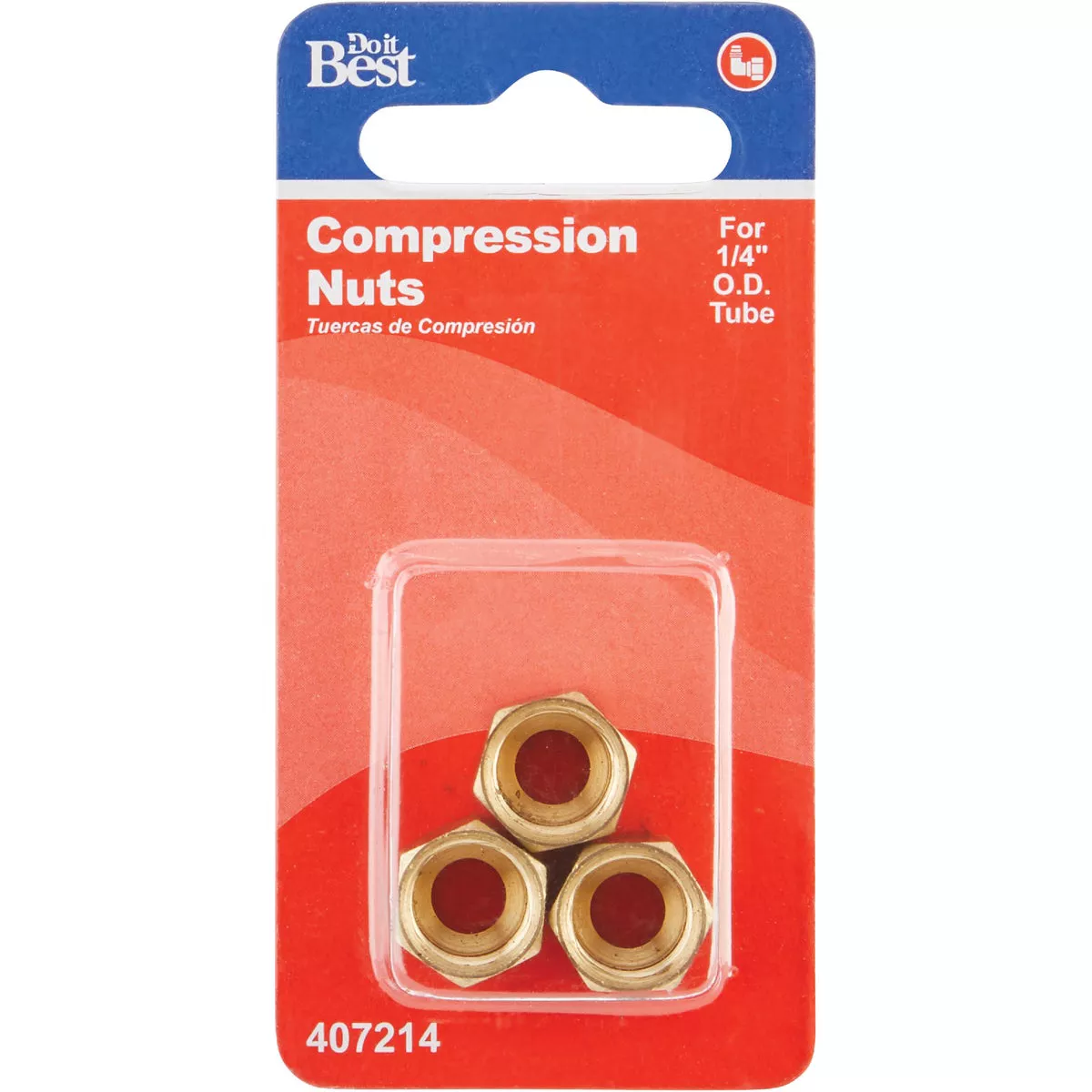 Do it 1/4 In. OD Brass Compression Nut (3-Pack) - photo 2