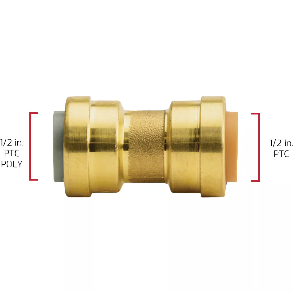 QuickFitting 1/2 In. x 1/2 In. Push-to-Connect Brass Polybutylene Transition (Conversion) Coupling - photo 6
