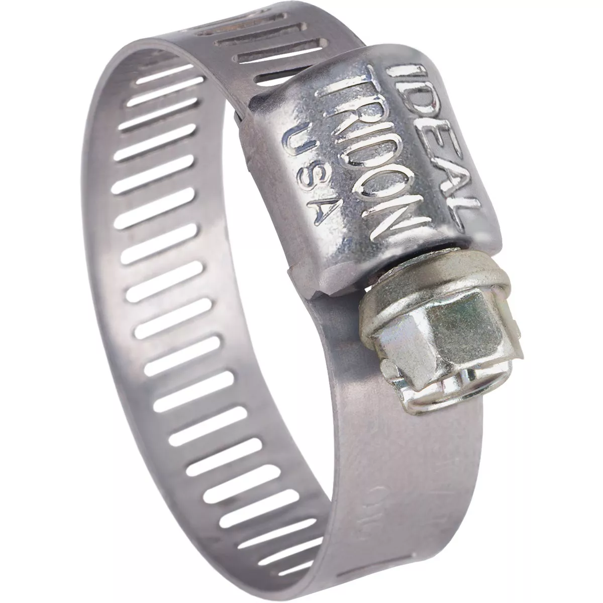 Ideal 5/16 In. - 7/8 In. Stainless Steel Micro-Gear Hose Clamp with Zinc-Plated Carbon Steel Screw