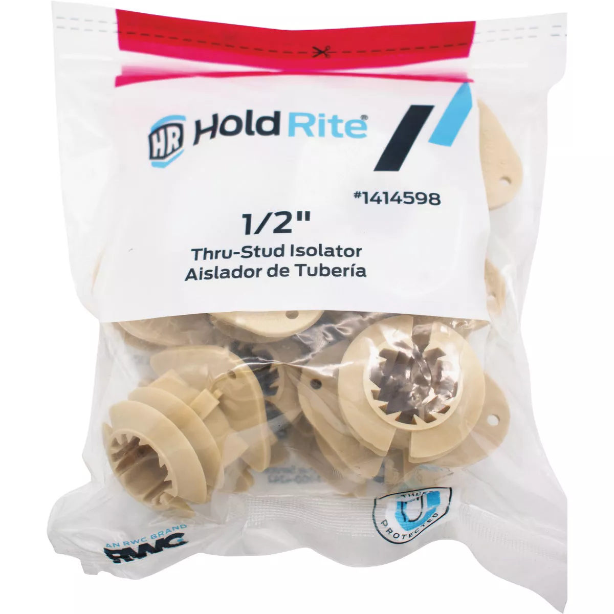 HoldRite 1/2 In. CTS Plastic Through-Stud Tube Isolator Insert (10-Pack) - photo 2