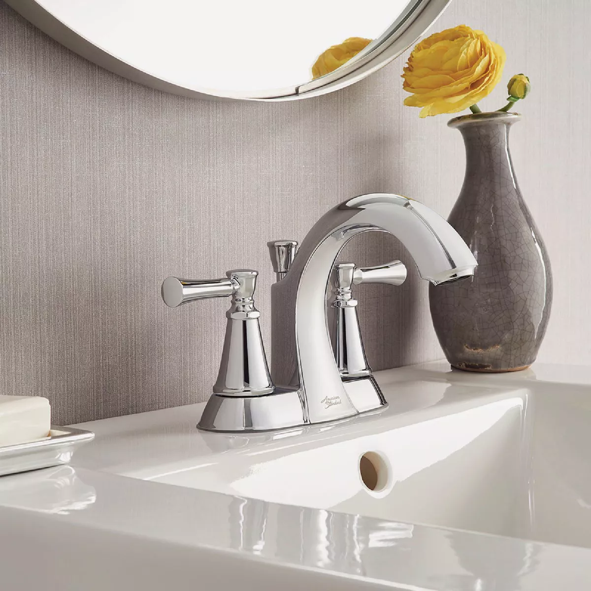 American Standard Chancellor 2-Handle Lever 4 In. Centerset Bathroom Faucet with Pop-Up, Chrome - photo 4