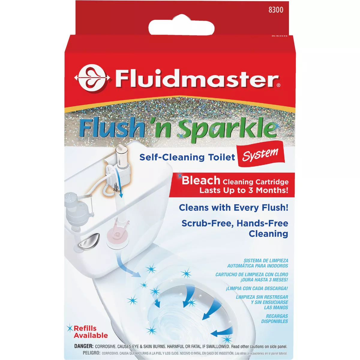 Fluidmaster Flush 'n Sparkle Automatic Toilet Bowl Cleaning System with Bleach - photo 2
