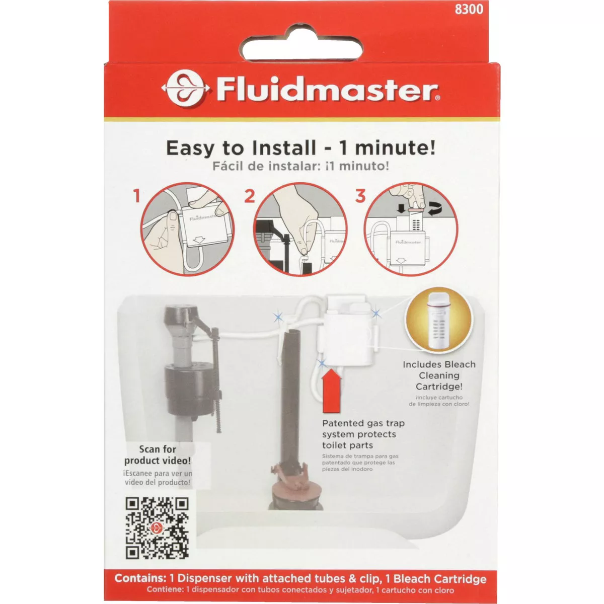 Fluidmaster Flush 'n Sparkle Automatic Toilet Bowl Cleaning System with Bleach - photo 3