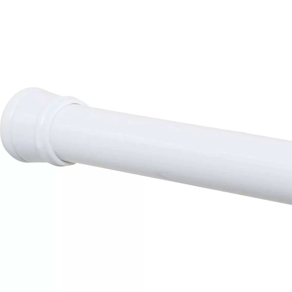 Zenith Zenna Home Straight 34-1/2 In. To 60 In. Adjustable Tension Shower Rod in White
