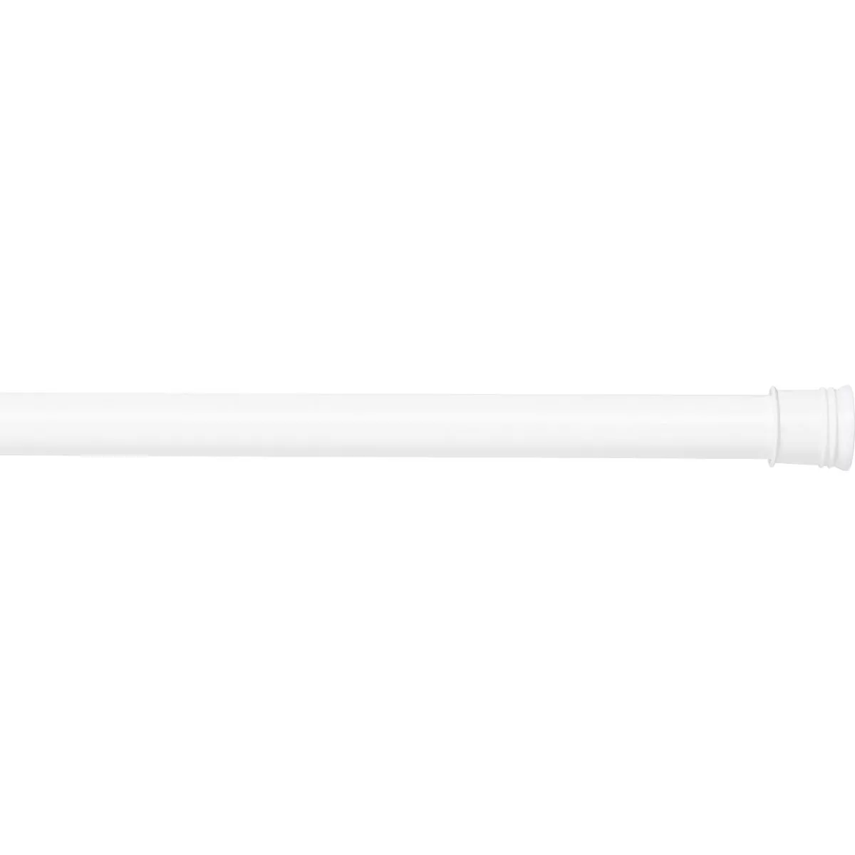 Zenith Zenna Home Straight 34-1/2 In. To 60 In. Adjustable Tension Shower Rod in White - photo 3