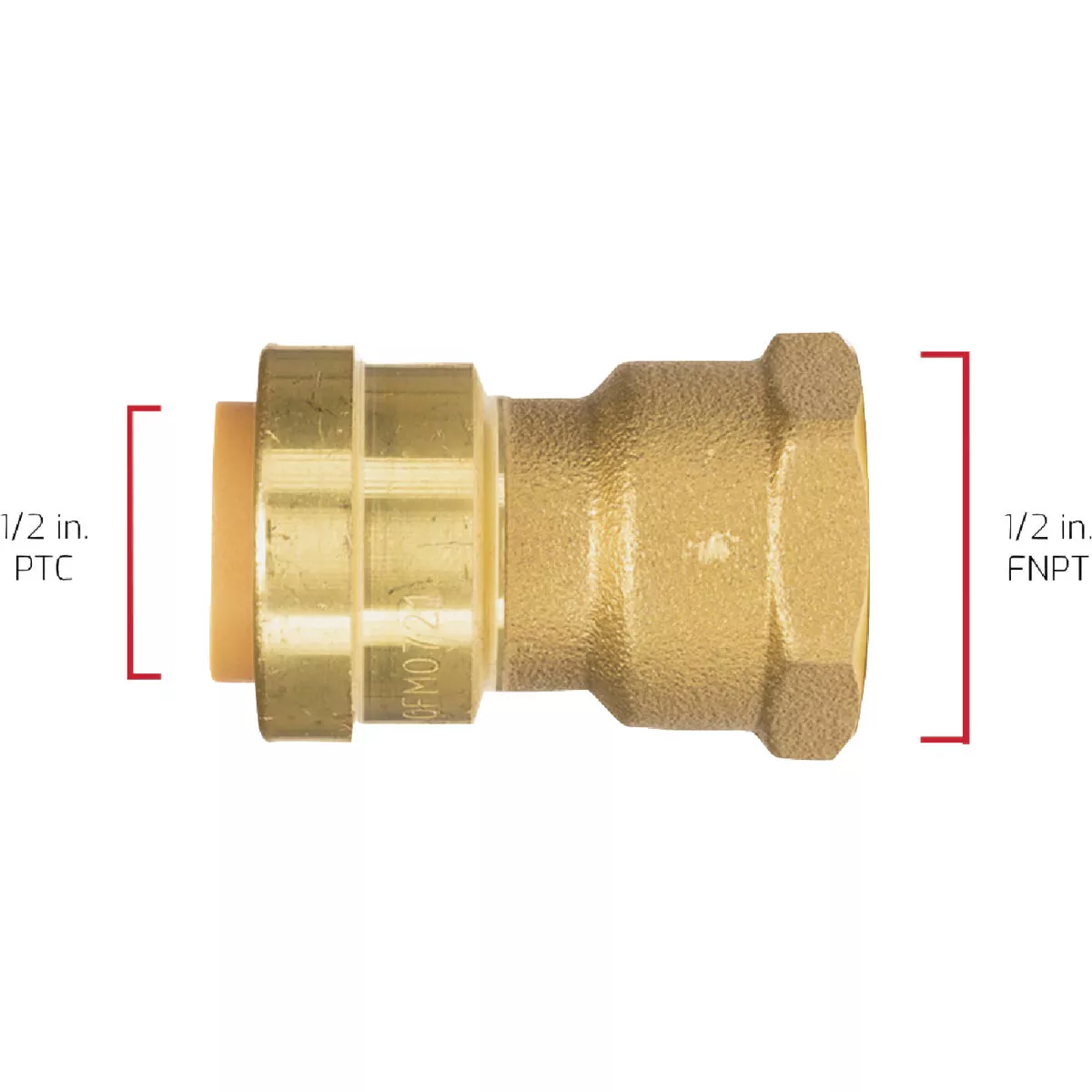 QuickFitting 1/2 In. Push-to-Connect x 1/2 In. FNPT Brass Straight Female Adapter - photo 5