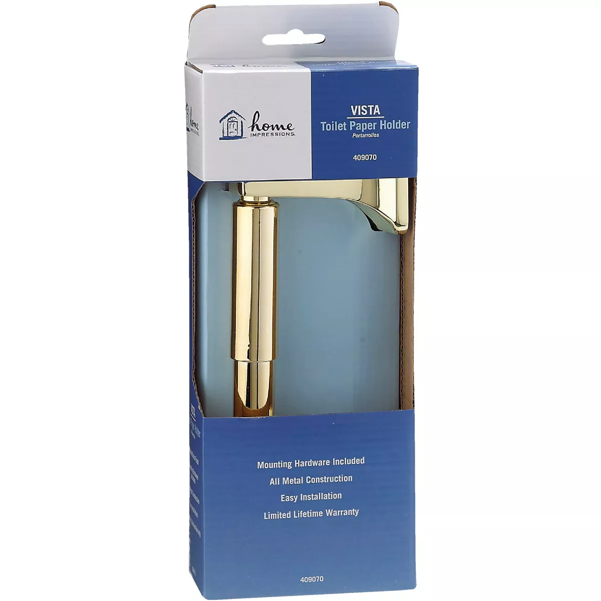 Home Impressions Vista Polished Brass Wall Mount Toilet Paper Holder - photo 2