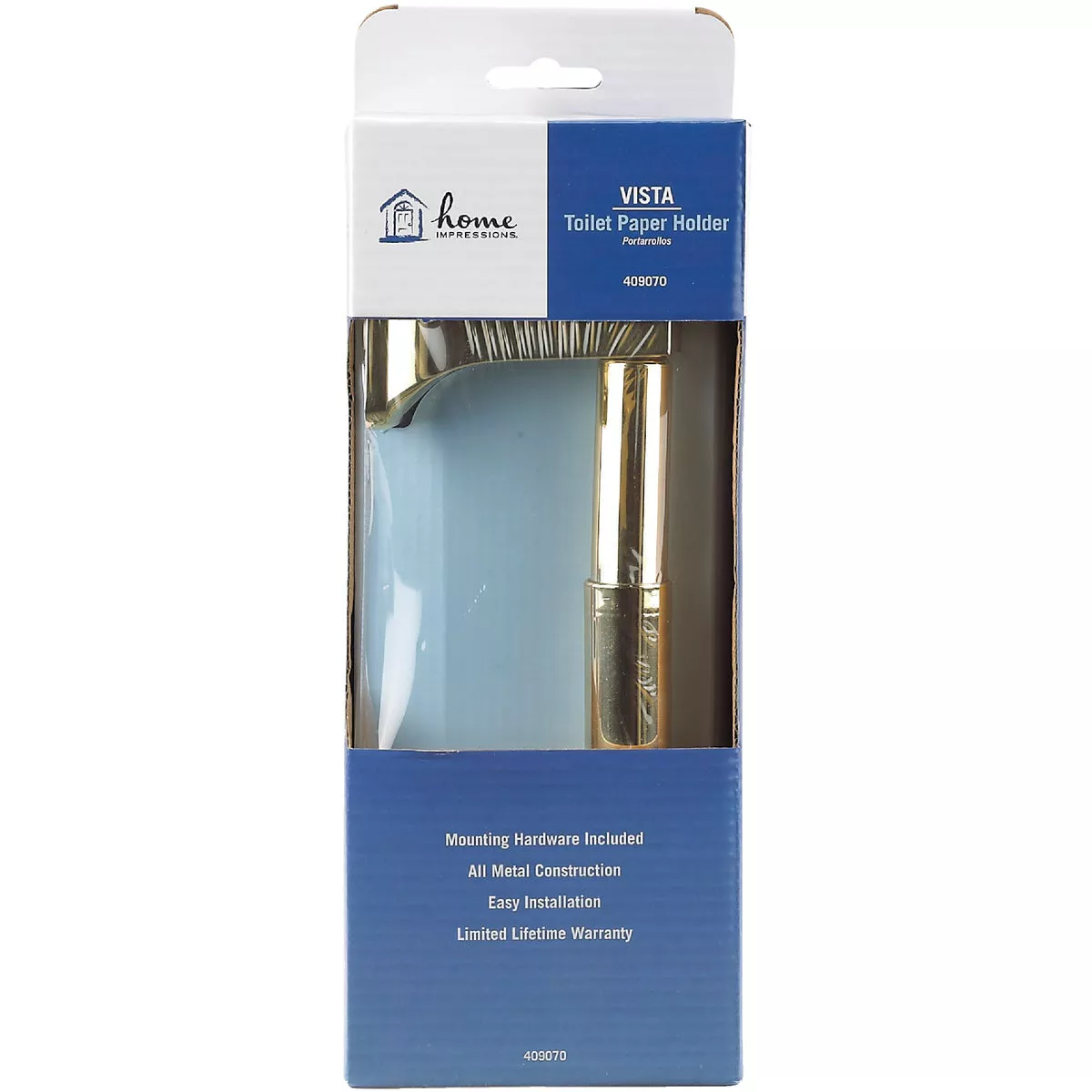 Home Impressions Vista Polished Brass Wall Mount Toilet Paper Holder - photo 3