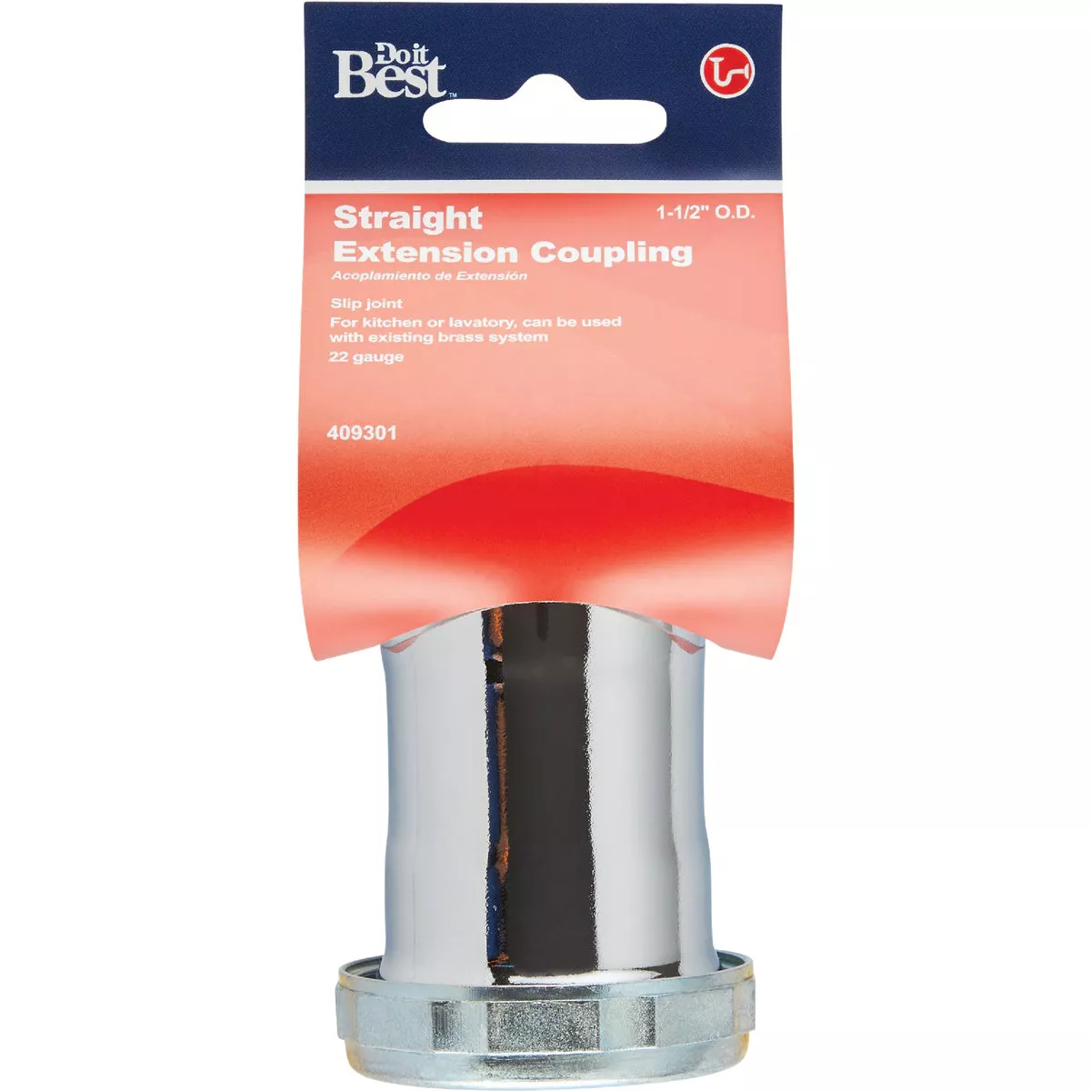 Do it Best 1-1/2 In. Chrome-Plated Brass Straight Coupling - photo 2