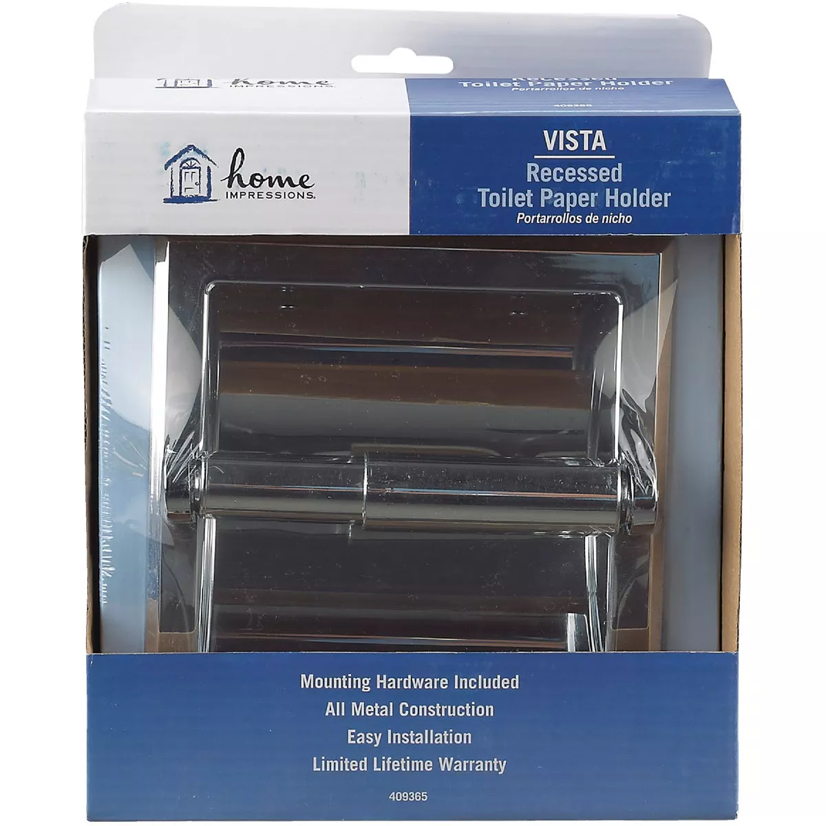 Home Impressions Vista Chrome Recessed Toilet Paper Holder - photo 3