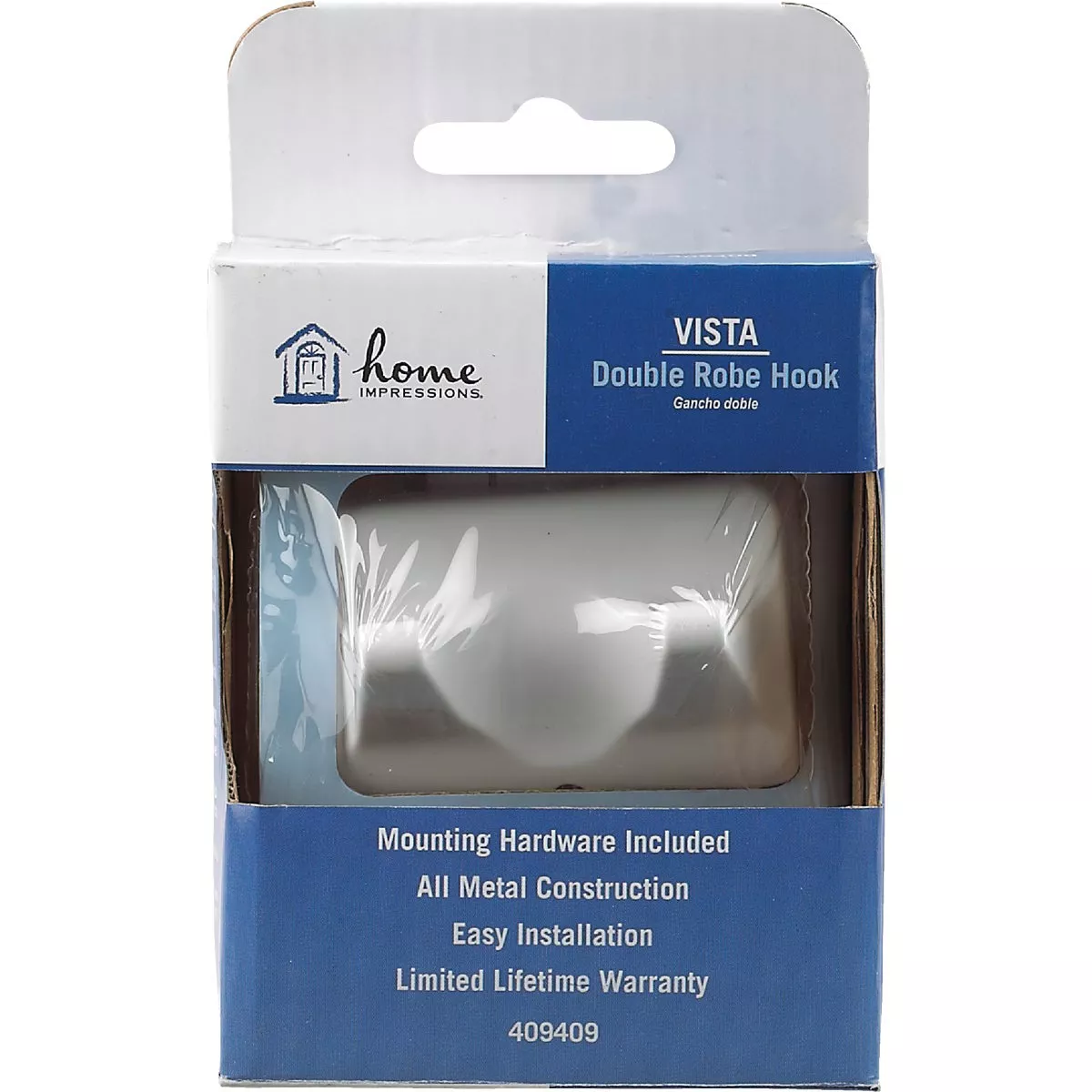 Home Impressions Vista White Double Robe Hook - photo 4