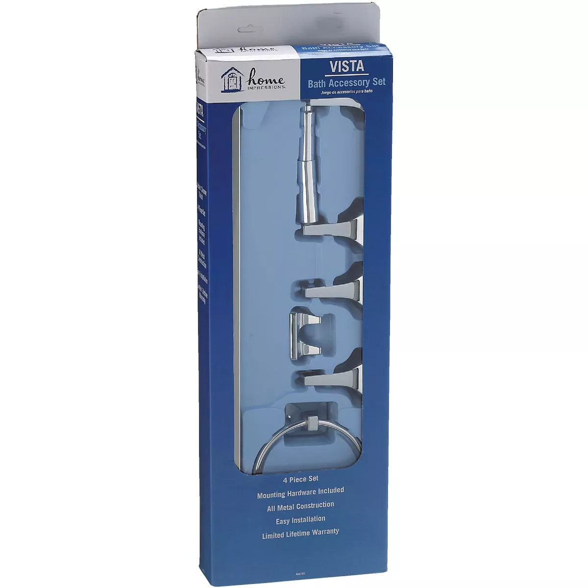 Home Impressions Vista 4-Piece Bath Hardware Set, Chrome - photo 2