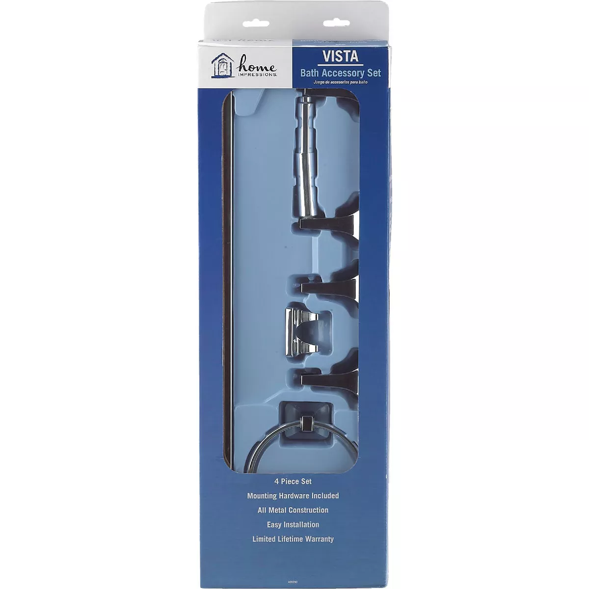Home Impressions Vista 4-Piece Bath Hardware Set, Chrome - photo 3