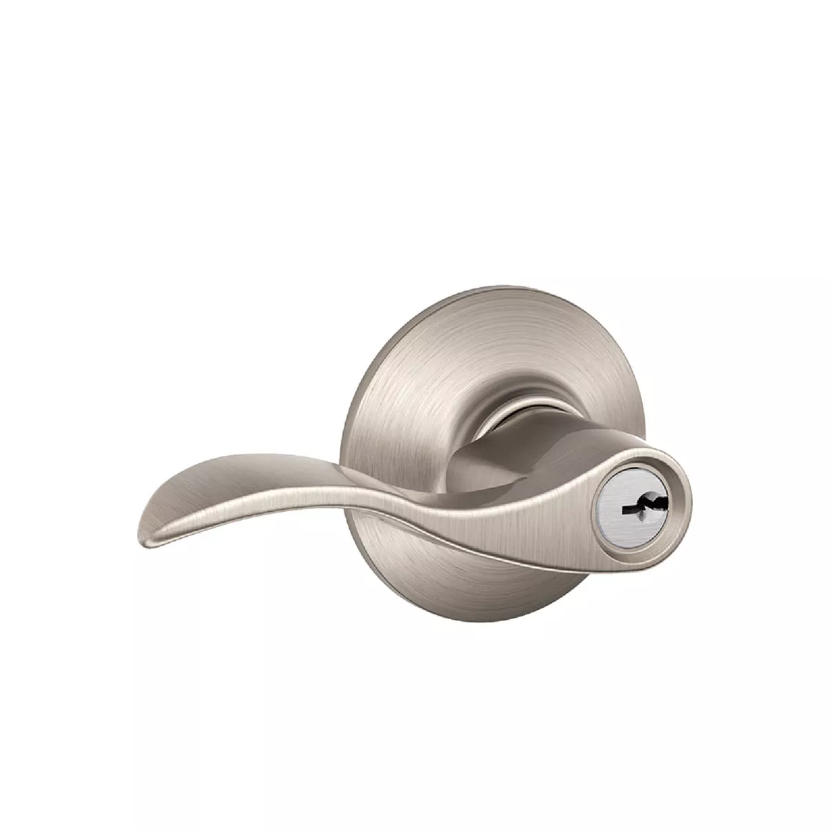 Schlage F Series Satin Nickel Accent Entry Door Lever