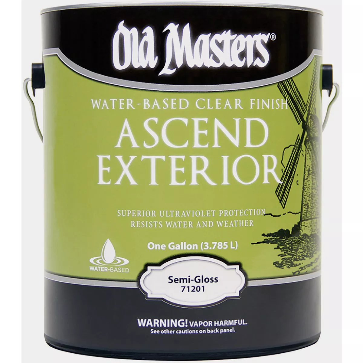 Old Masters 1 Gal 71201 Clear Ascend Exterior Water-based Finish, Semi-Gloss