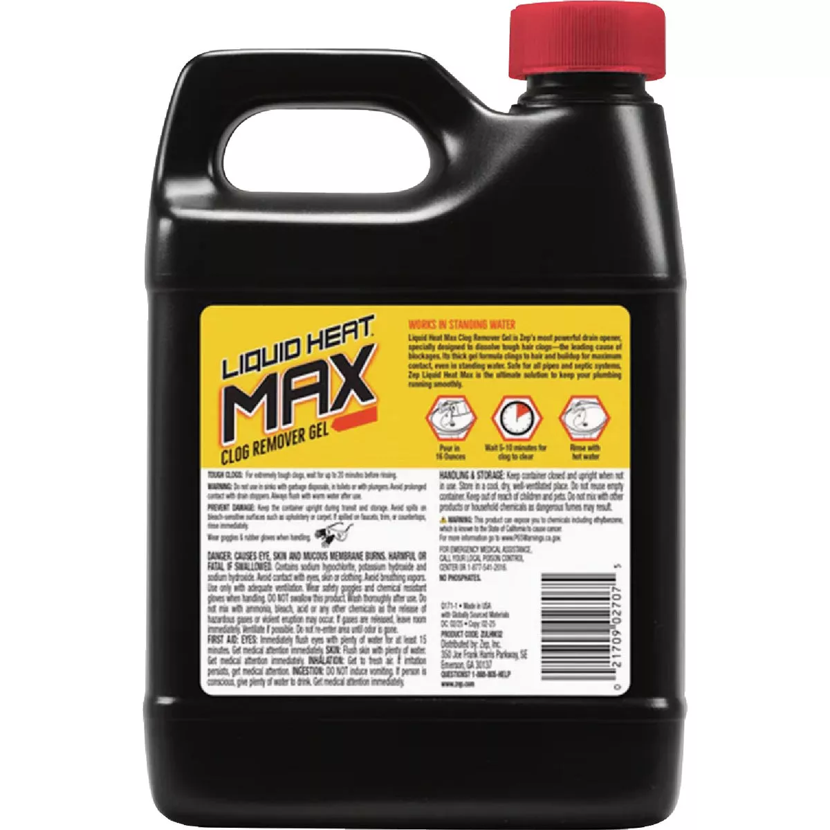 Zep Liquid Heat Max 32 Oz. Clog Remover Gel - photo 2