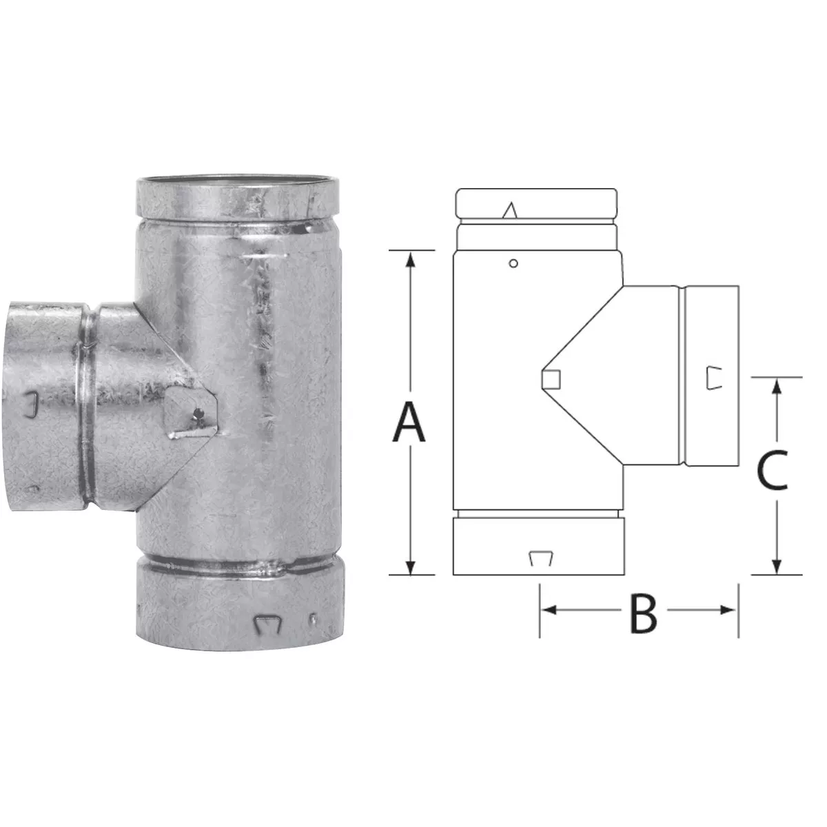 SELKIRK RV 3 In. x 6-5/8 In. x 4-1/4 In. Gas Vent Tee | Do it Best