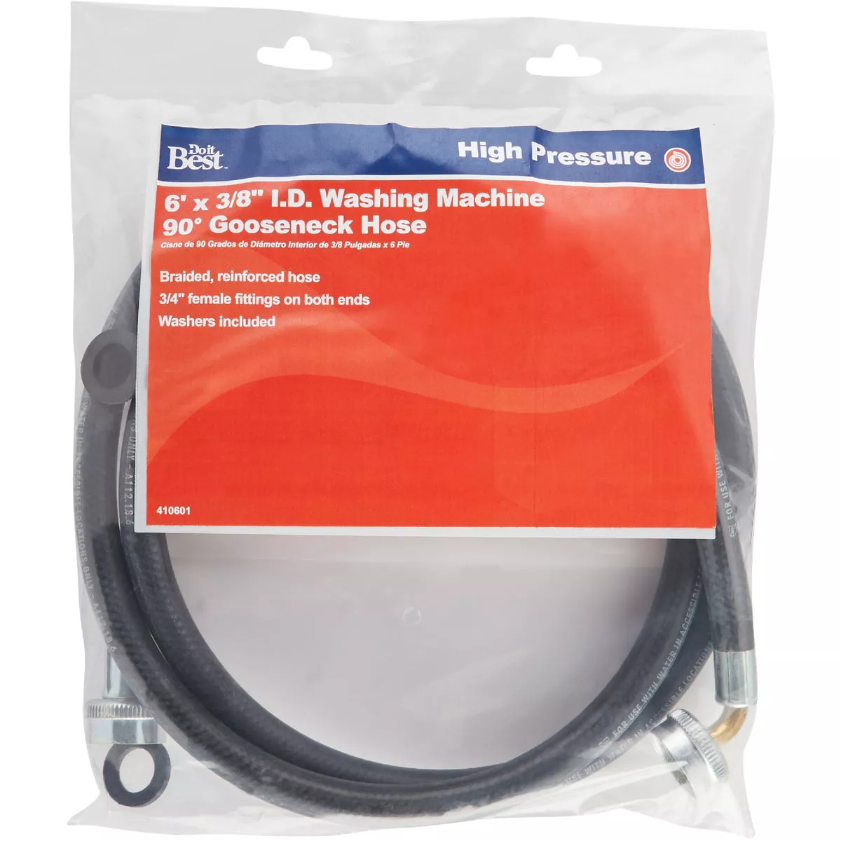 Do it 3/4 In. FGH X 6 Ft. Reinforced EPDM Rubber Washing Machine Hose - photo 2