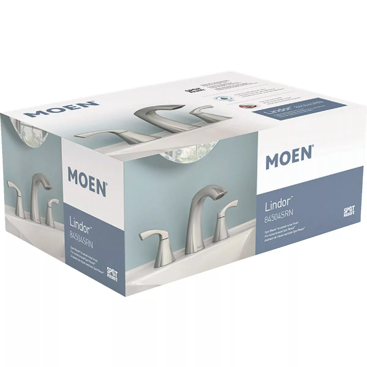 Moen Lindor 2-Handle Lever Widespread Bathroom Faucet, Spot Resist Brushed Nickel - photo 2