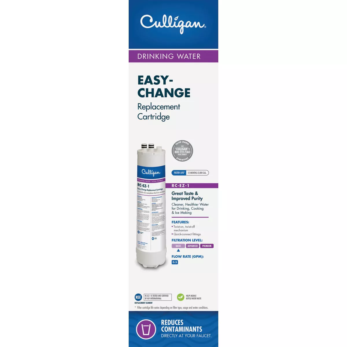 Culligan Easy-Change 1 Icemaker & Refrigerator Water Filter Cartridge - photo 2