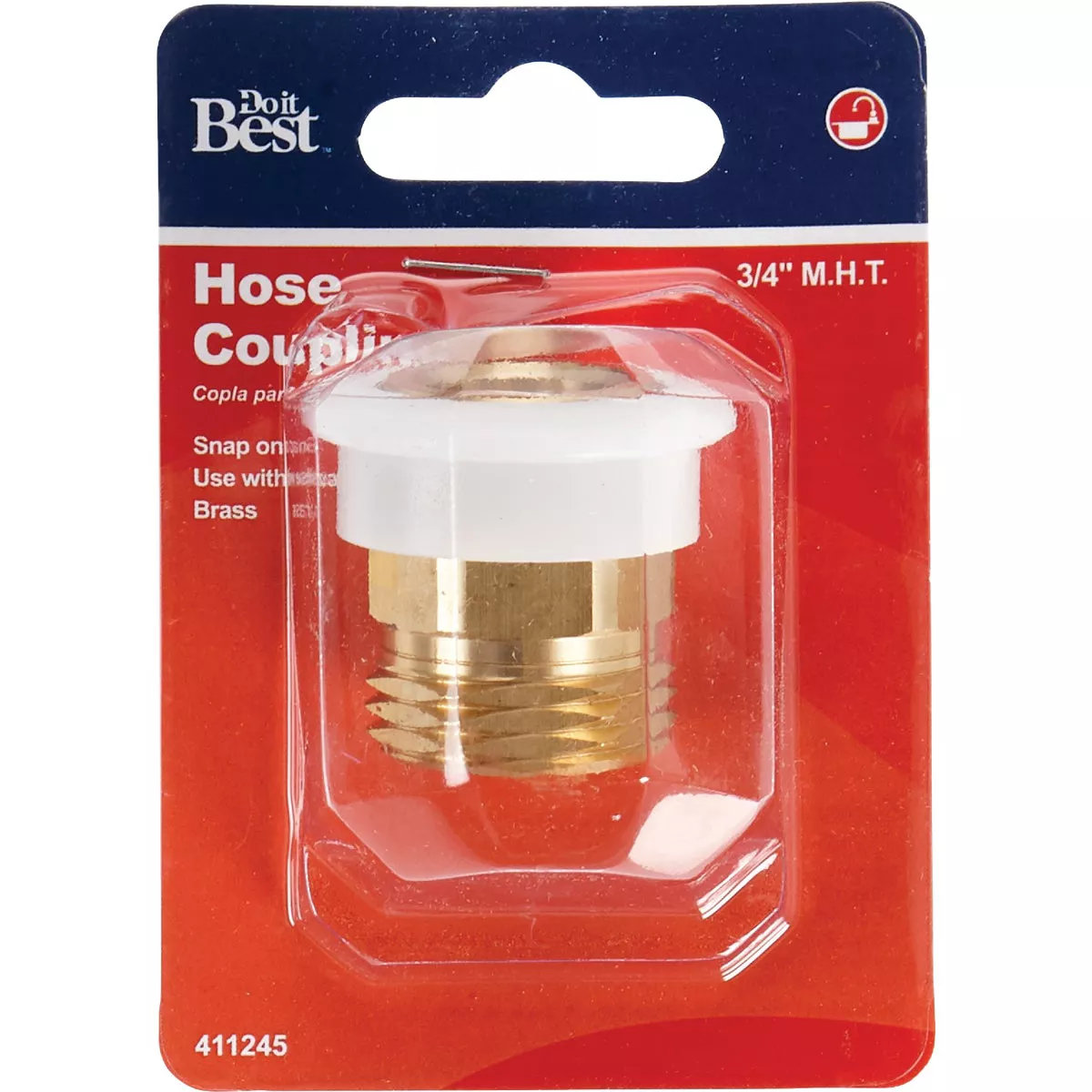 Do it Best 3/4" Male Snap On Hose Coupling Faucet Adapter - photo 2