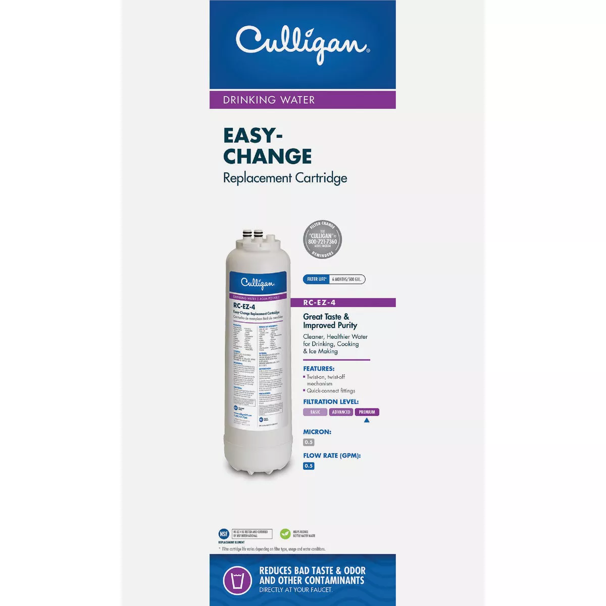 Culligan Easy-Change 4 Icemaker & Refrigerator Water Filter Cartridge - photo 2