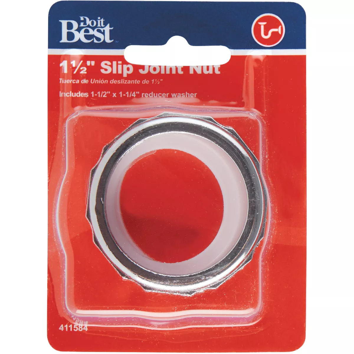 Do it Best 1-1/2 In. x 1-1/4 In. Die-Cast Slip Joint Nut and Washer - photo 2